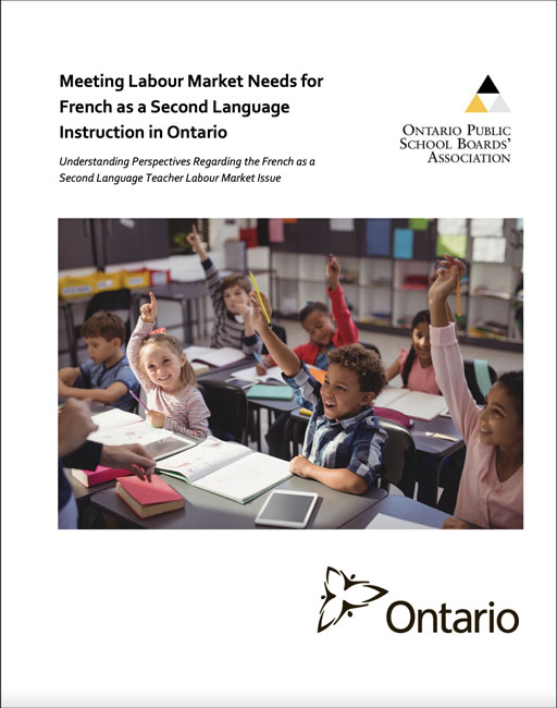Meeting Labour Market Needs for French as a Second Language Instruction in Ontario, Phase One cover